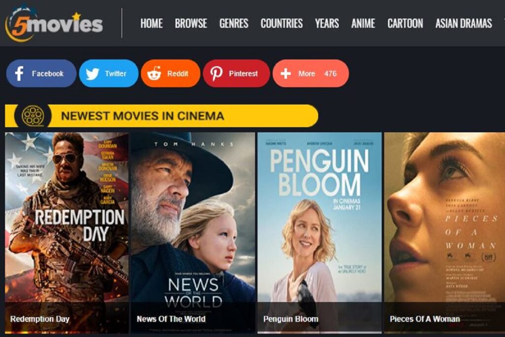 Top 125 Alternatives to 5Movies for Watching Movie and TV Shows