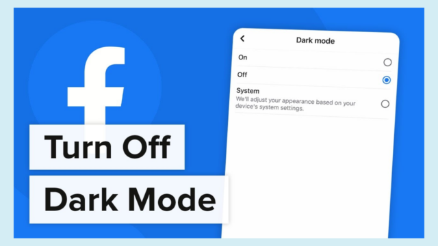 How to Turn Off Facebook Dark Mode