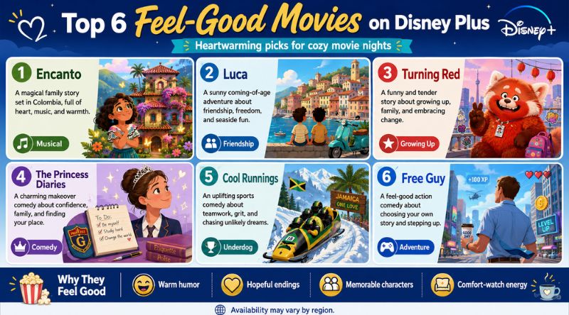 Top 6 Feel-Good Movies on Disney Plus
